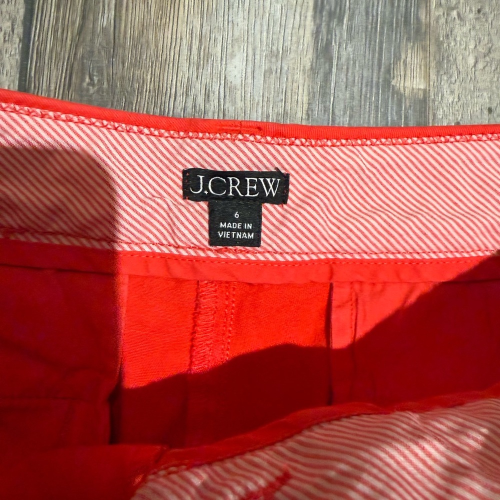 Red and Green Women's Shorts J. Crew Size 6 Pre-owned - Picture 2 of 6